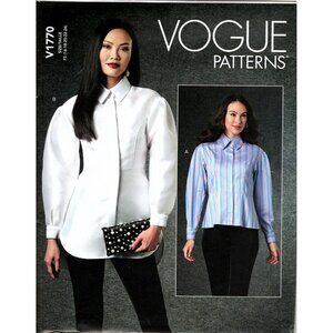 Vogue V1770 Misses 16 to 24 Button Up Blouse Uncut Sewing Pattern